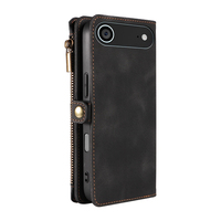 Dompet Kulit PU untuk iPhone 17 Air, 9 Slot Kartu + Kantong Koin Ber-resleting, Penyangga, Pemblokir RFID, 360 °   Perlindungan