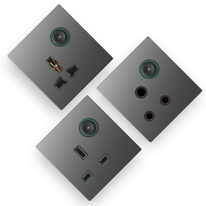 Interruptor de pared táctil tipo británico, toma de corriente de pared, 86, 1 entrada, 1 vía/<span class=keywords><strong>2</strong></span> vía, 16A - Product Image 5