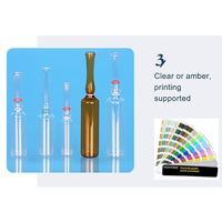 Flacon SPG Ampola Amber Clear Sérum Produits 1ml Ampoules rondes en verre Cq