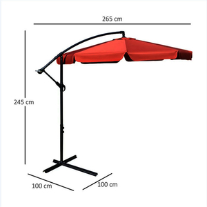Ombrello da giardino impermeabile all'aperto con ombrellone rettangolare di alta qualità - Product Image 3