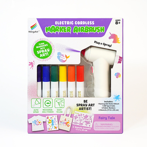 Pistolet à peinture électrique sans fil créatif pour peinture artistique DIY, avec stylos marqueurs, ensemble de peinture - Product Image 1