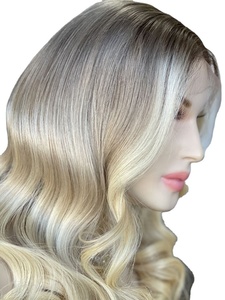 Timide Femmes Perruques 100% Cheveux Humains Avant de Lacet Perruque Transparent Dentelle Corps Vague 16 pouces 180% Densité pour les Femmes Blanches - Product Image 3