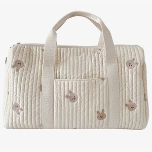 Nova Bolsa Maternidade 2024 Estilo Coreano Urbano Simples de Algodão com Zíper, Inspirada no Instagram, Grande Capacidade, Fofa e Prática para Armazenamento - Product Image 5