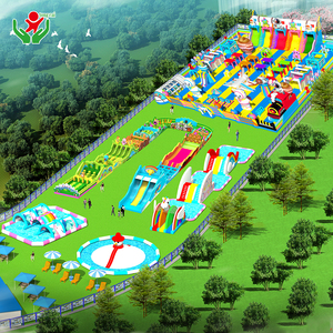 Parque <span class=keywords><strong>de</strong></span> Atracciones Inflable Personalizado <span class=keywords><strong>de</strong></span> Gran Tamaño, <span class=keywords><strong>Construcción</strong></span> <span class=keywords><strong>de</strong></span> Temática Personalizada - Product Image 1