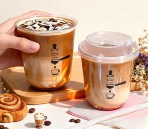 Vasos Desechables de Plástico PET de 12oz con Logotipo Personalizado, 89mm, Forma de U, para Bebidas Frías, Matcha Latte, Smoothie, Café Helado, con Tapas - Product Image 3