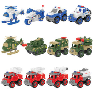 Camion de pompiers jouet pour enfants, véhicule éducatif à démonter et assembler, voiture à inertie avec roues et outils, pour enfants de 2 à 6 ans - Product Image 2