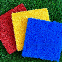 Gazon artificiel multicolore pour terrains de sport extérieurs, terrains de gateball, greens de putting - Vente en gros de fibres PPPE purement ondulées