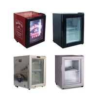 SD21 21L Theken-Eisvitrine mit Selbstschließender Weißer Glastür, Direktkühlung, Mini-Kühltheke, Tiefkühl-Showcase