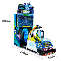 Grand équipement de jeu d'arcade, simulateur de course somatosensoriel à code QR et à monnayeur pour la compétition de surf, de jet ski et de bateaux