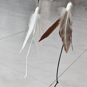 Bacchetta interattiva per gatti <span class=keywords><strong>Mr</strong></span> Meow con testa sostituibile in piuma di cocoon di seta, manico lungo per auto-intrattenimento e sollievo dal noio - Product Image 2
