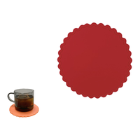 Dessous de verre carré simple personnalisé OEM Cadeau rond isolé en silicone Dessous de verre promotionnels pour la maison Dessous de verre pour bar