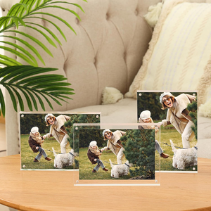 Nhà Máy Bán Buôn Sang Trọng Trong Suốt Hai Mặt 4*6Inch Acrylic Khung Ảnh Từ Máy Tính Để Bàn Hình Ảnh Khung - Product Image 4