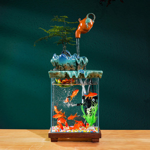 Decoración de escritorio de porche creativa China moderna sin atomizador pecera de vidrio de cerámica con olla <span class=keywords><strong>suspendida</strong></span> - Product Image 5