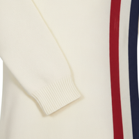 Pull à col rond pour homme en tricot vintage avec poignets côtelés