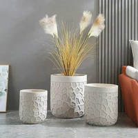 Grand pot de fleurs moderne en béton, pièces, planteur, vente en gros
