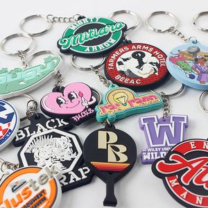 Factory Wholesale Custom 3D <b>Silicon</b> Keychain Personalized Cute Keychains for Girls Soft PVC Keychains - Product Image 2