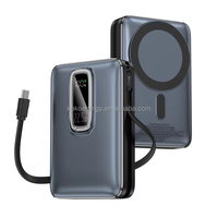 20000mAh Hochkapazitäts 2-in-1 Tragbare Powerbank Kabelloses Ladegerät PD22.5W Schnellladestation LED-Anzeige USB Outdoor