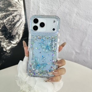 Venta al por Mayor de Fundas para Teléfono con Brillo Epoxi y Accesorios de Mariposas 3D, Triple Protección, para OPPO Realme Narzo 90X 5G FIND X9 PRO - Product Image 1