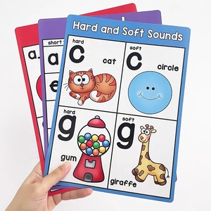 Affiches éducatives pour jeunes enfants : Tableaux ABC, chiffres et mots fréquents en papier épais pour la décoration murale de la crèche et de la salle de classe - Product Image 1