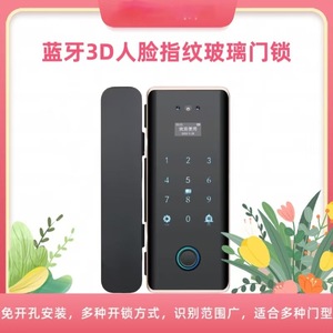 ล็อคประตูกระจกอัจฉริยะพร้อมระบบจดจำใบหน้า 3 มิติ ลายนิ้วมือ รหัสผ่าน Wi-Fi แอป Tuya ระบบจัดเก็บข้อมูลบนคลาวด์ สแตนเลสสตีล - Product Image 4
