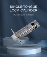 Cylindres de serrure à languette à pas variable de 70 mm, argentés, 35-45 mm, en acier et zinc durables pour portes de maison et de salle de bain