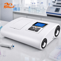 Espectrofotómetro UV-Vis de Doble Haz AELAB 190-1100nm con Ancho de Banda Espectral de 0.5-4.0nm, Escaneo de Espectro Independiente, Software USB