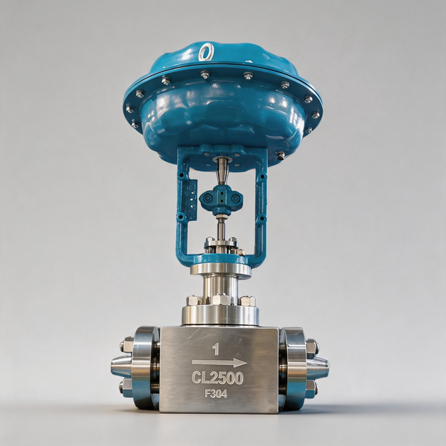 High Pressure Pneumatic Angle Seat Control Valve Flanged Stainless Steel Pneumatic Positioner for CIP FDA Certified Supplier
