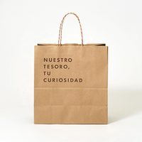 Sac à provisions en papier Offre Spéciale, sac à emporter avec Logo personnalisé, sac en papier Kraft brun