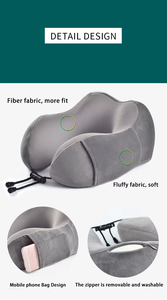 Tùy Biến Di Động Chậm Phục Hồi Bộ Nhớ Bọt Hình Chữ U Gối Ergonomic Thoáng Khí Mềm Mại Cổ Bọc Hỗ Trợ Du Lịch Gối - Product Image 5