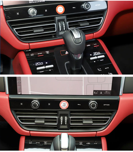 Pannello di rivestimento per l'aggiornamento delle prese d'aria della console centrale Macan 95B 2022-2024 con interruttori di controllo multimediale, accessori interni neri - Product Image 6