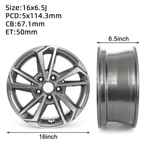 Jantes de voiture <span class=keywords><strong>16</strong></span> pouces 16x6.5J 5x112 ET50 CB 57.1 MM en alliage d'aluminium pour les modèles Kia Forte LXS de 2022 à 2024 - Product Image 4