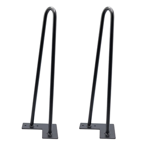 Patas de horquilla para mesa de centro, patas de hierro redondas en forma de <span class=keywords><strong>U</strong></span> V de 16 pulgadas, muebles de <span class=keywords><strong>Metal</strong></span>, banco lateral, patas de horquilla - Product Image 3