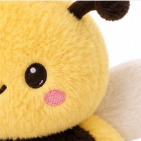 Peluche personnalisée Abeille Mascotte Brodé en Coton PP Doux, Animal en Peluche en Polyester pour Marquage OEM Fabricant Logo Personnalisé