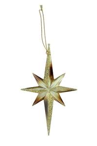 Ornement de Noël en forme d'étoile de haute qualité, en métal doré, style antique, pour la décoration de Noël - Product Image 3