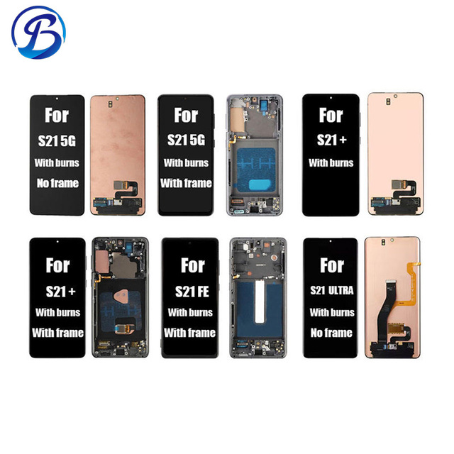 Wholesale Screen Original AMOLED Display Original for Samsung Galaxy a Series S21 S21+ S21FE NO Frame With Frame With Burns