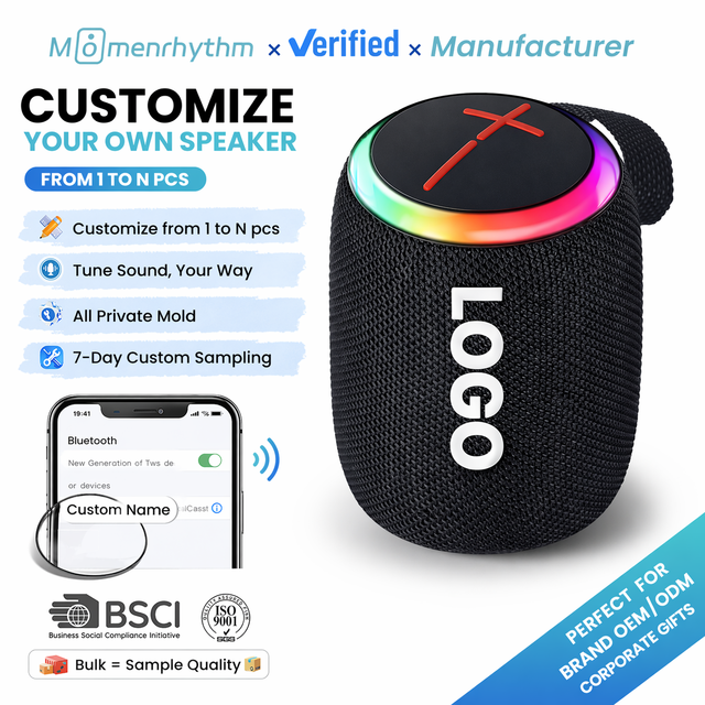 Mini Portable  Electronic Speakers Customized Logo Wireless RGB Gaming Audio With Surround Sound Subwoofers