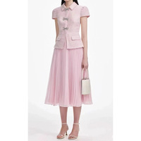 Robe coordonnée en tweed pour femmes |   Ensemble robe et veste en bouclé assorti pour l'automne, le printemps et les occasions spéciales