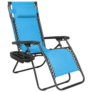 All'aperto per il tempo libero ufficio spiaggia sedia pieghevole sedia di lusso a zero gravità salotto poltrona reclinabile con la tazza