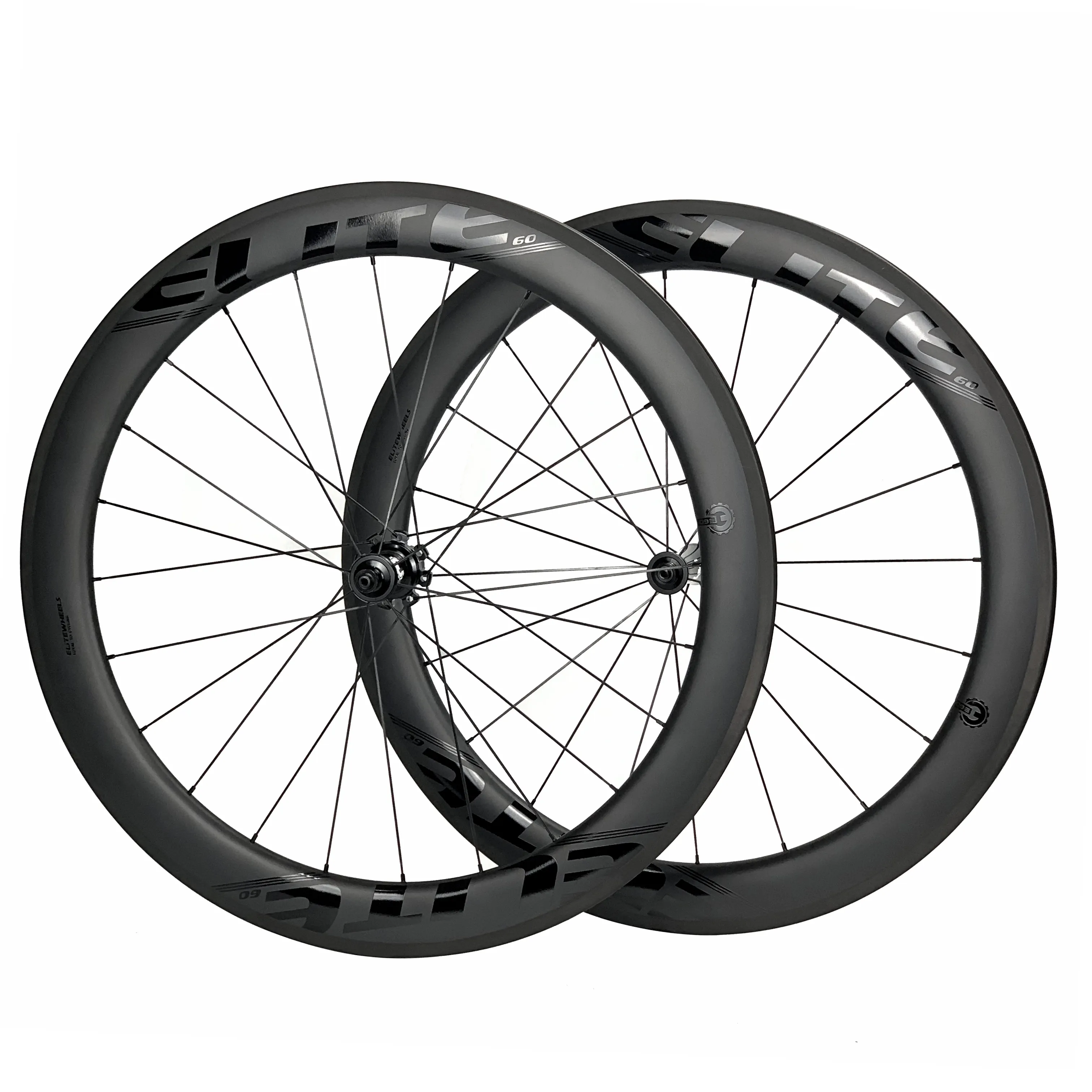 ELITEWHEELS ENT 700c Carbon Fiber Wheel set Cycling Clincher Carbon Wheels Road Bike Bicycle Wheelset