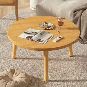 Simple Coffee Table Laminate Top Wooden Legs Versatile Home Use Living Room Bedroom Study Desk Small Size Easy To Clean - Product Image 4