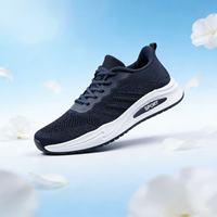 Chaussures PVC pour hommes, tendance mode, à rayures, respirantes, en maille tricotée, à lacets, semelle intermédiaire EVA souple et confortable, printemps, automne, été, vente en gros à prix abordable