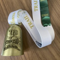 Médailles de marathon en forme de cloche 3D, médailles personnalisées, médailles sportives