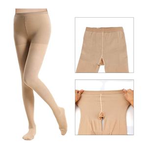 Collants de compression graduée pour femmes, <span class=keywords><strong>classe</strong></span> <span class=keywords><strong>2</strong></span>, opaques, unis, longs, tricotés, pour varices, 20-30 mmHg - Product Image 2