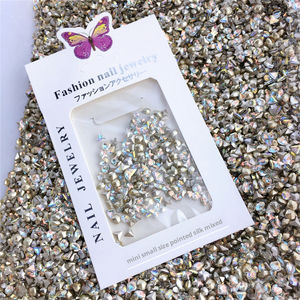 Mini bijoux en verre <span class=keywords><strong>strass</strong></span> pour ongles, 100 pièces/sac, paillettes, cristal, diamant, nail art, décoration DIY, nouveauté - Product Image 6