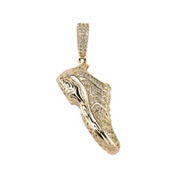 Nouveau Pendentif Modèle Chaussure Hip Hop pour Hommes et Femmes, Colliers Scintillants en Zircon Cubique et Cristal, Bijoux de Mode, Pendentifs et Breloques