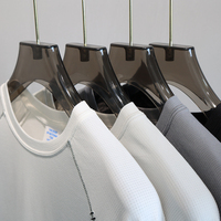 T-shirt tricoté ample pour homme en Modal Coolmax uni, brodé, sportif, doux et soyeux, avec coutures contrastées, vente en gros