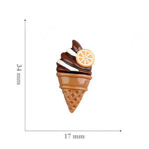 Hot Sale New Fake Miniatur Eistüte Harz Charms Schlüssel ring Schlüssel bund Zubehör - Product Image 6