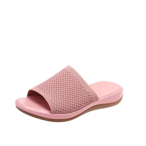 Hot Sale Nice Women Solid Color Beach Slippers New Fashion Ladies Fancy Home Slippers