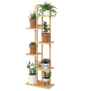Wooden Multi Layer <b>Plant</b> Stand 6 Tier Freestanding Succulent Flower <b>Pot</b> Holder For Balcony Living Room Indoor Outdoor Use - Product Image 5