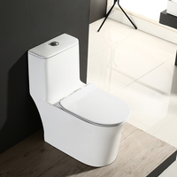 Articles sanitaires modernes allongés en céramique blanche d'une seule pièce WC toilette à domicile pour hôtel